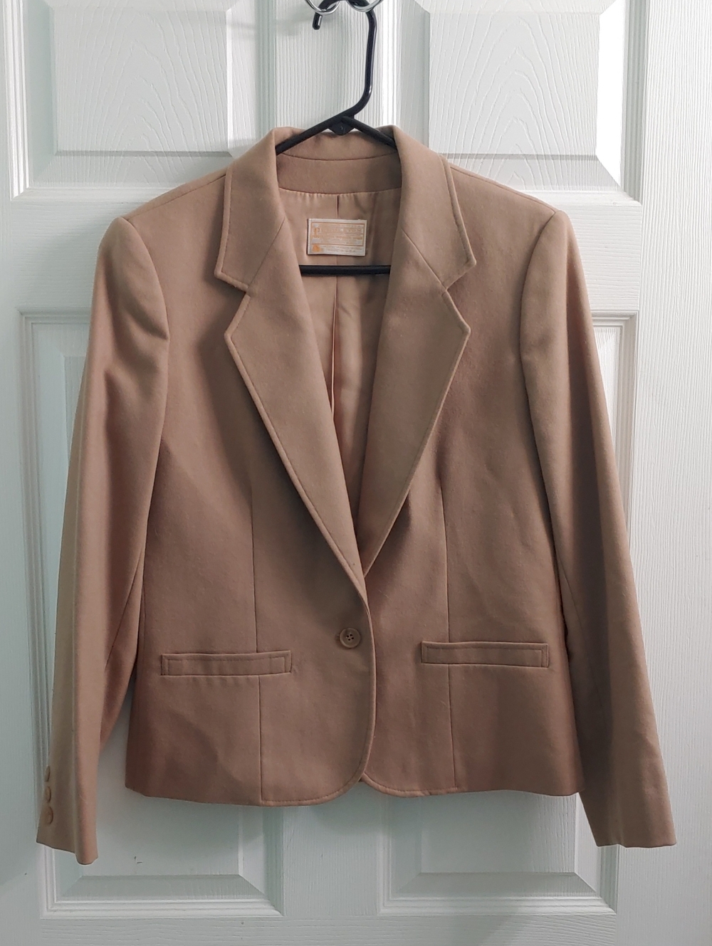 Vintage Pendleton Women's Tan Wool Blazer Size 10
